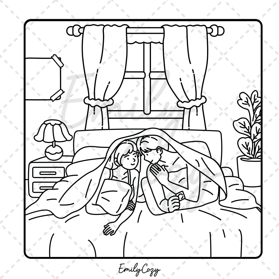 Couple Moments Coloring Book