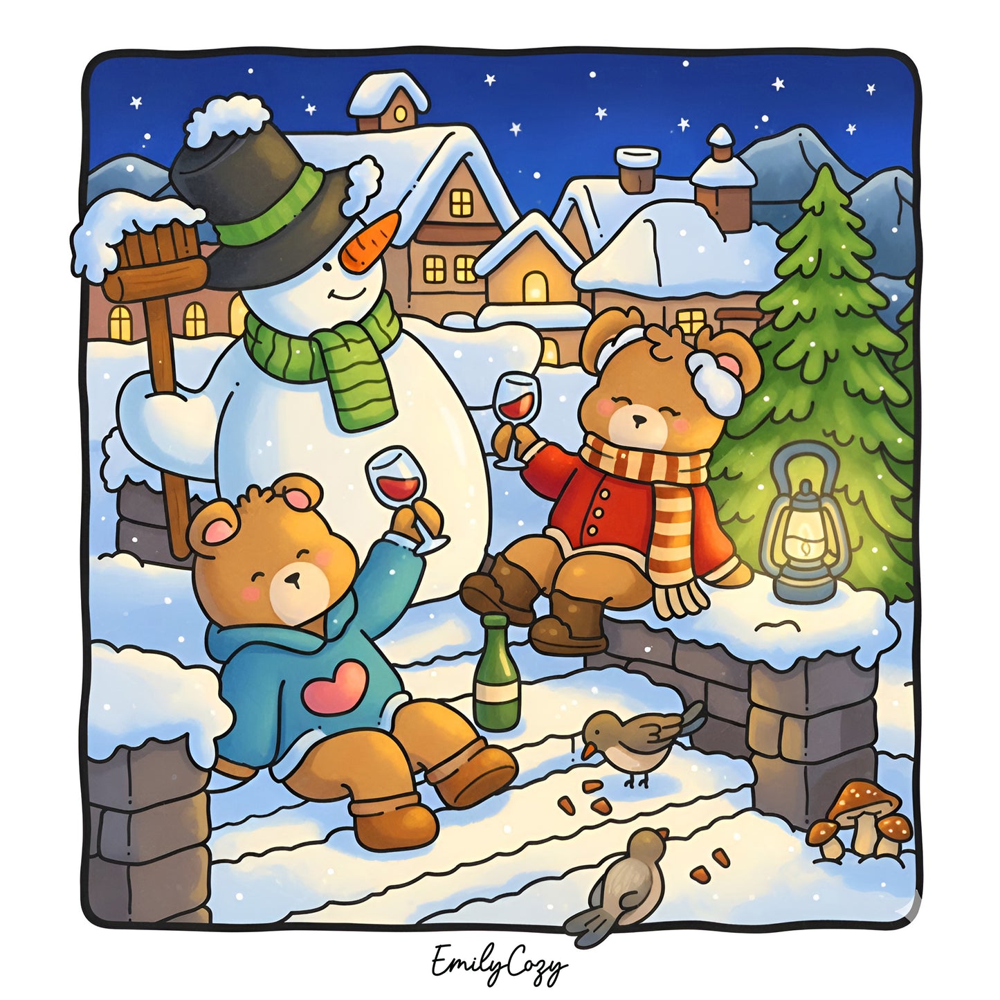 Winter Moments Coloring Book