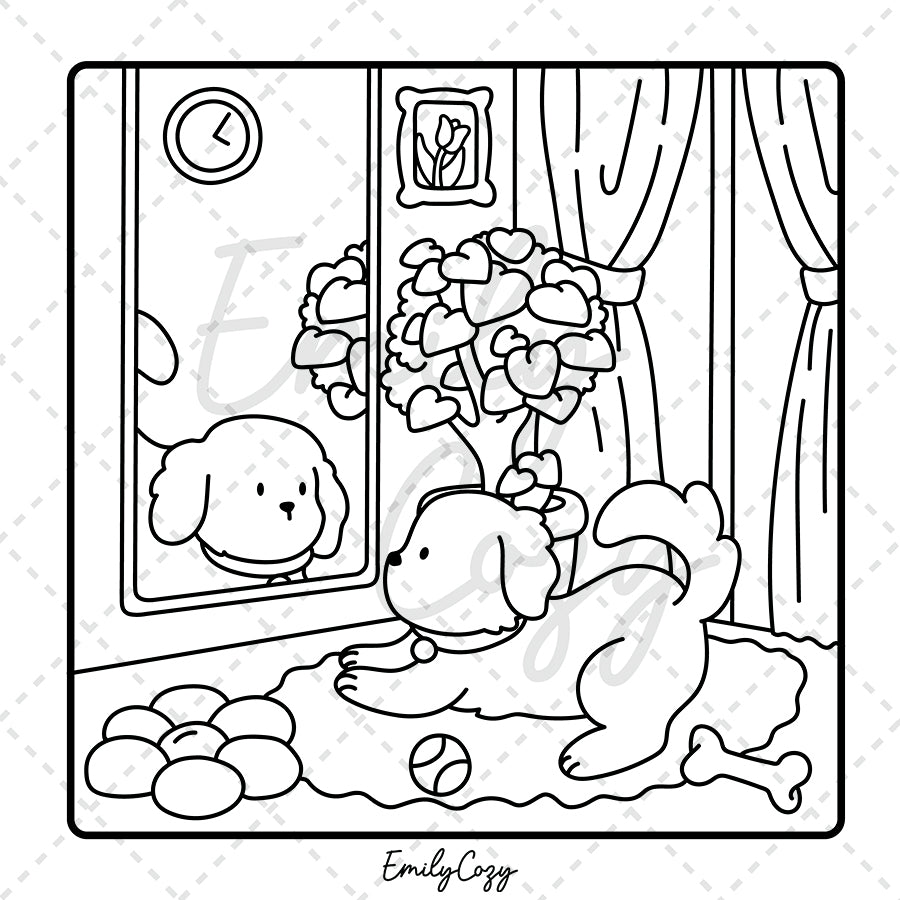 Doggo Moments Coloring Book