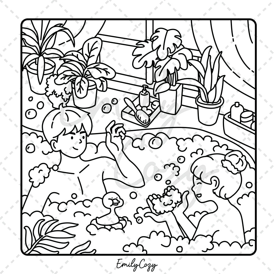 Couple Moments Coloring Book