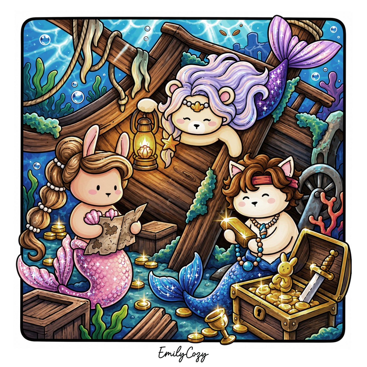 Mermaid Buddies Coloring Book