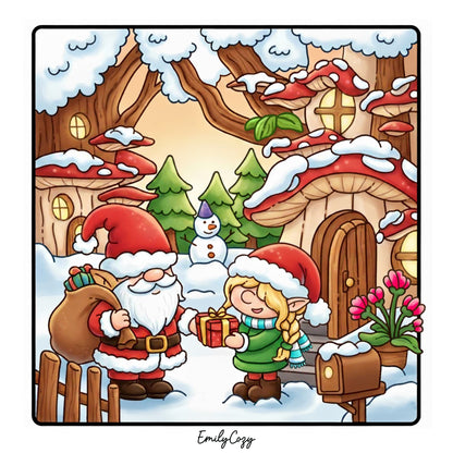 Cozy Gnomes Coloring Book