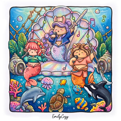Mermaid Buddies Coloring Book