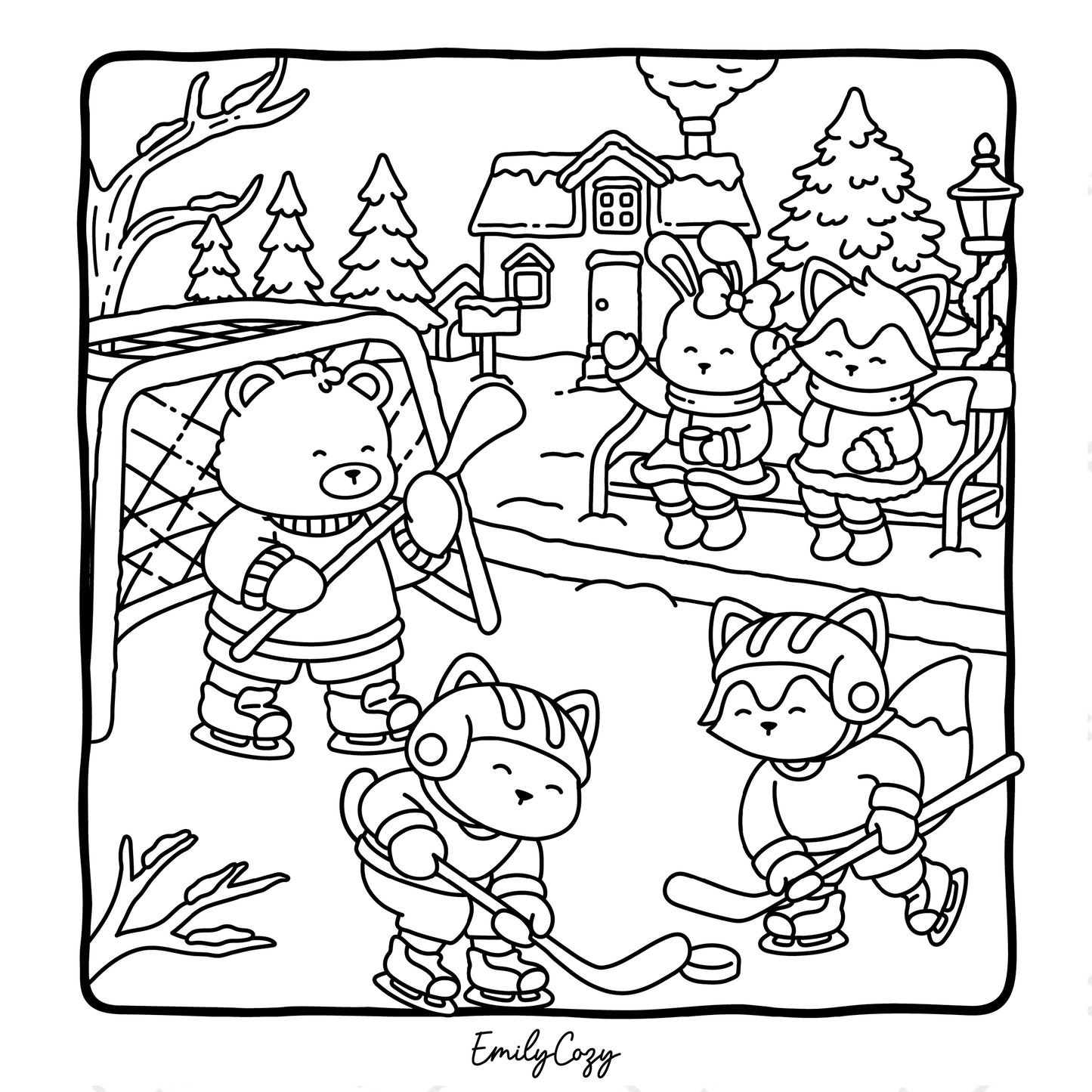 Winter Moments Coloring Book