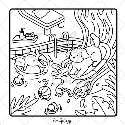 Doggo Moments Coloring Book