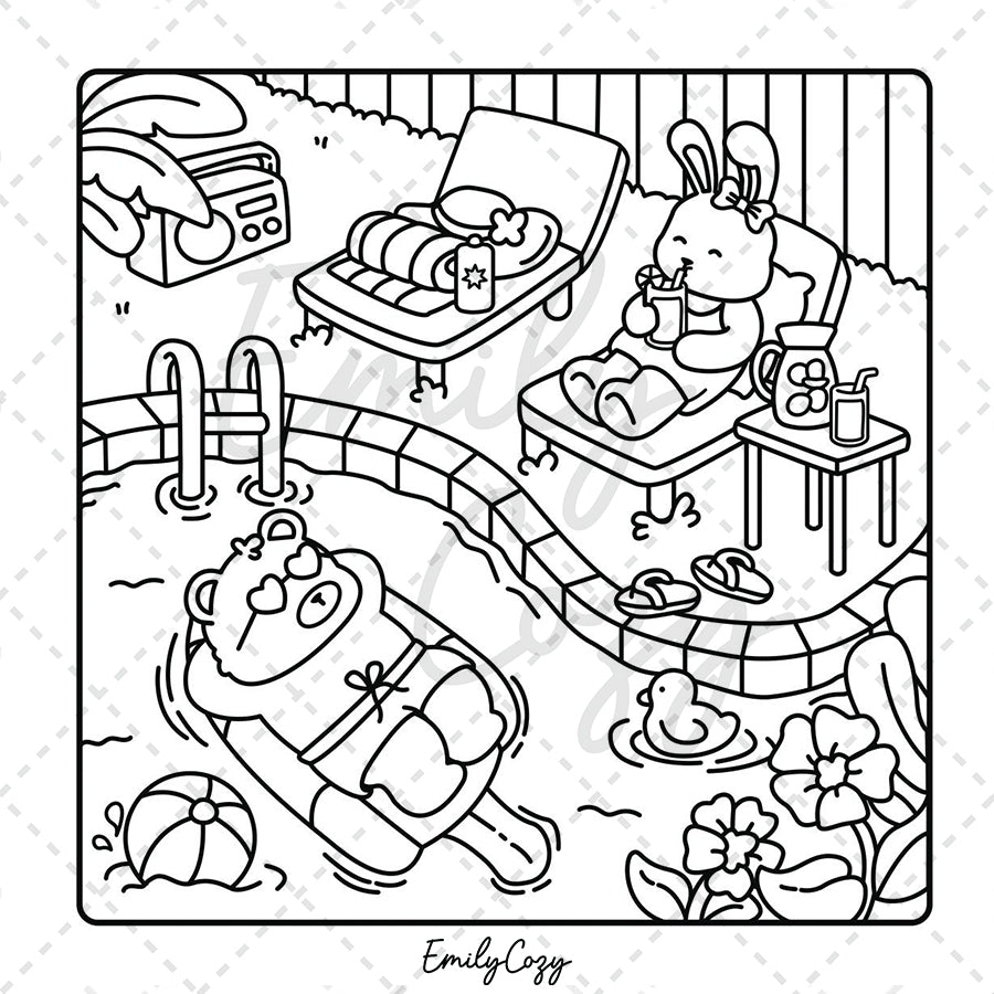 Lovely Moments Coloring Book