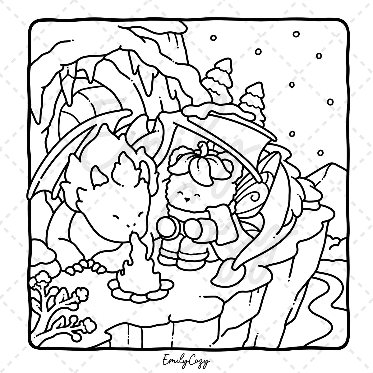 Fairy Buddies Winter Coloring Book