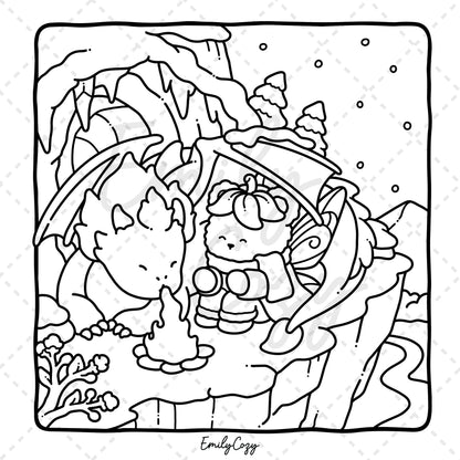 Fairy Buddies Winter Coloring Book