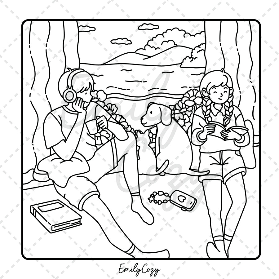 Couple Moments Coloring Book