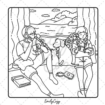 Couple Moments Coloring Book