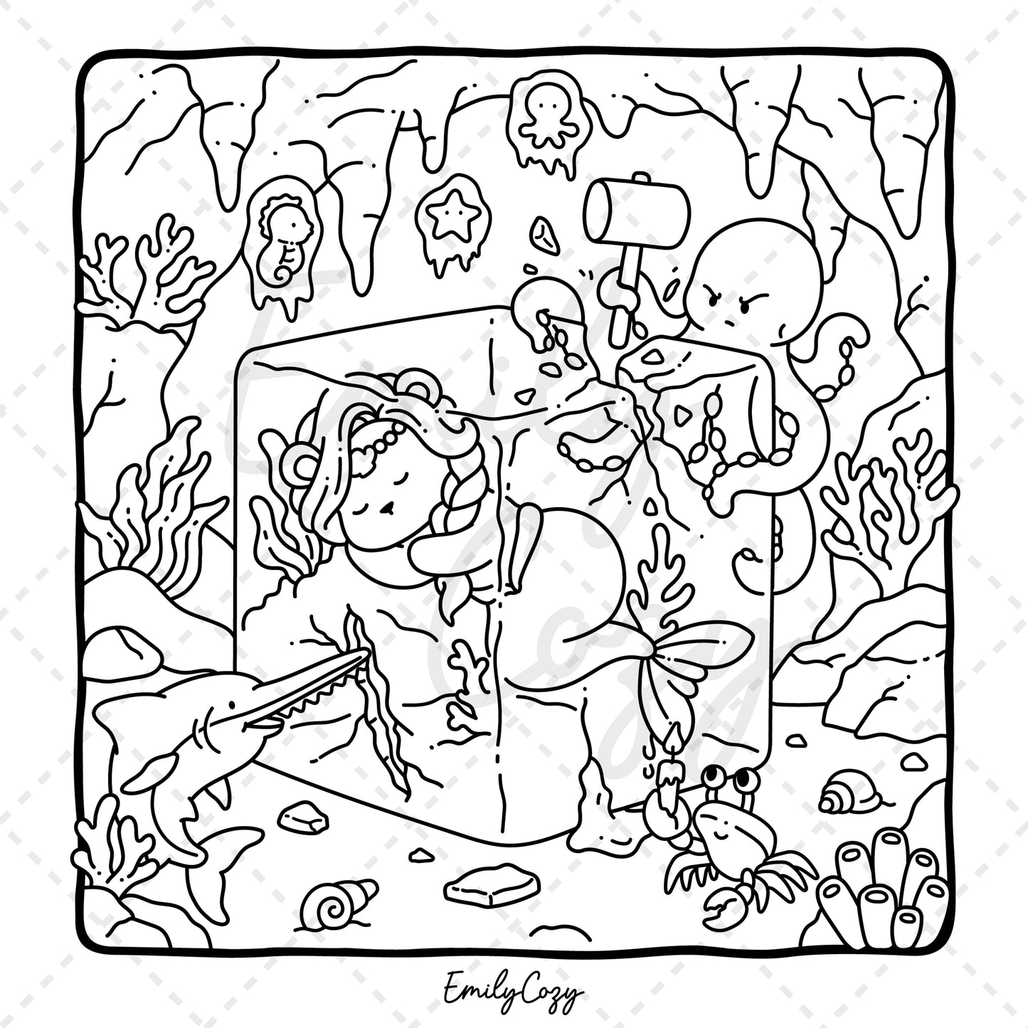 Mermaid Buddies Coloring Book