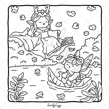 Fairy Buddies Autumn Coloring Book