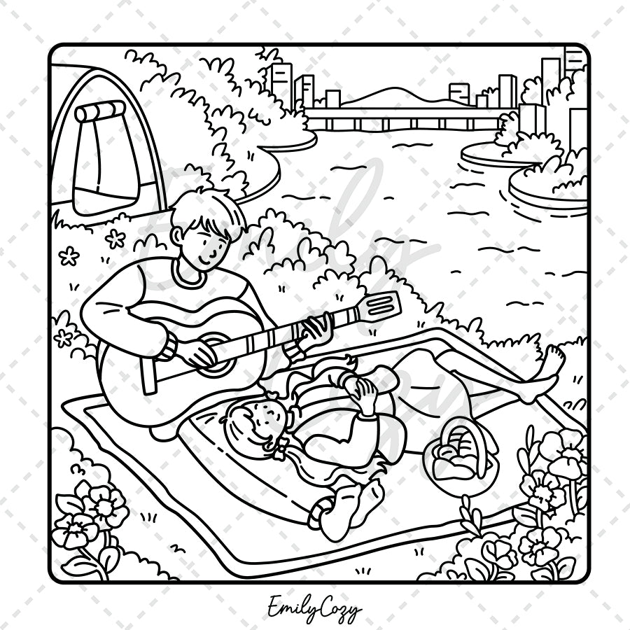 Couple Moments Coloring Book