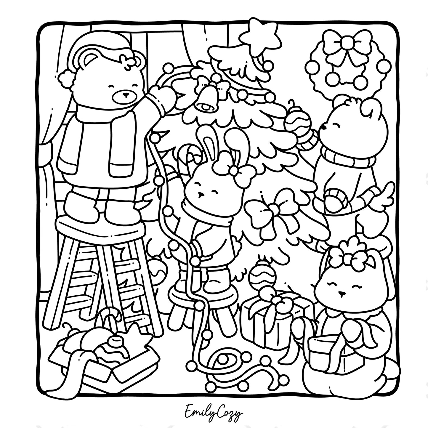 Winter Moments Coloring Book