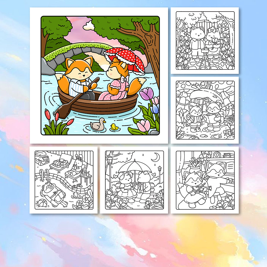 Lovely Moments Coloring Book