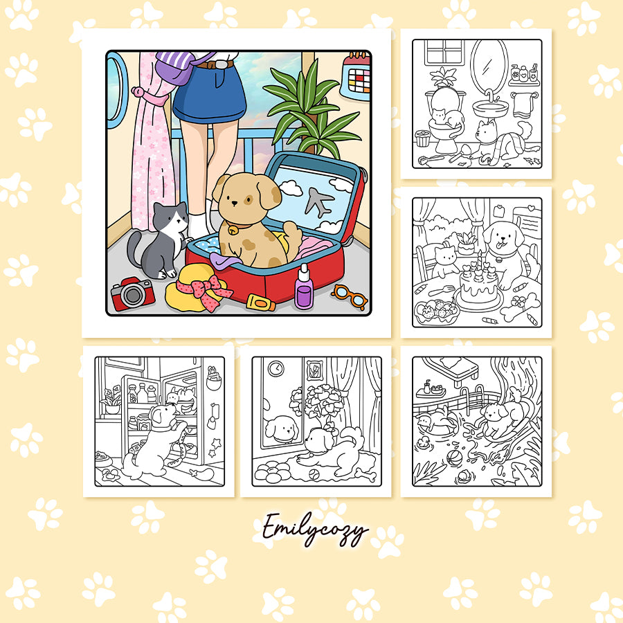 Doggo Moments Coloring Book