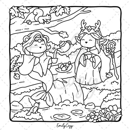 Fairy Buddies Autumn Coloring Book