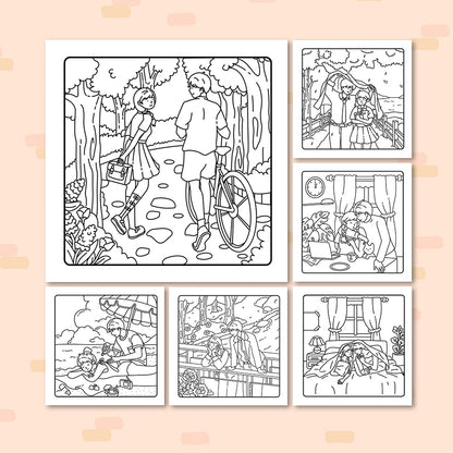 Couple Moments Coloring Book
