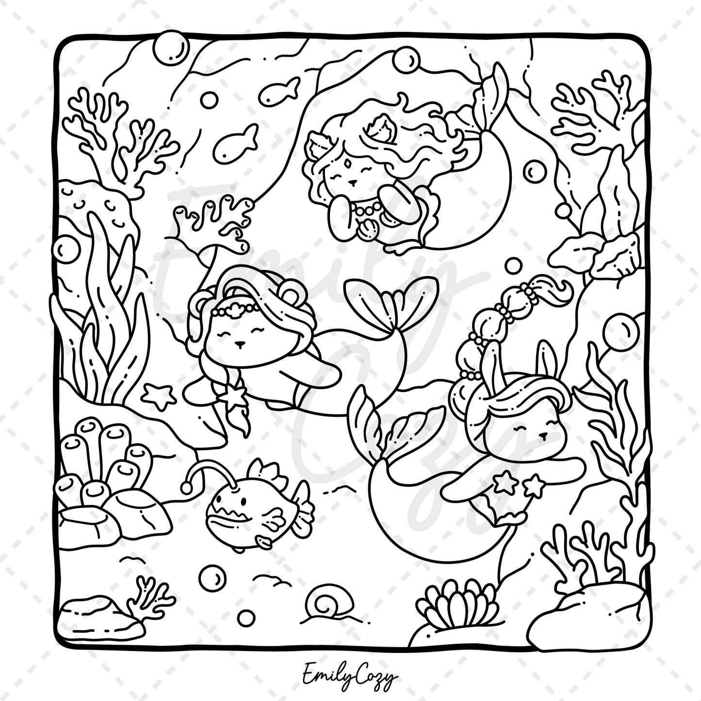 Mermaid Buddies Coloring Book