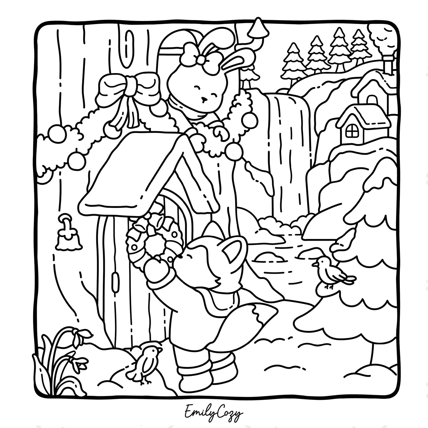 Winter Moments Coloring Book