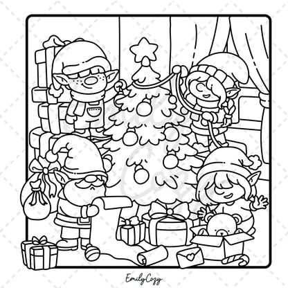 Cozy Gnomes Coloring Book