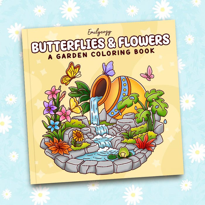 Butterflies and Flowers Coloring Book